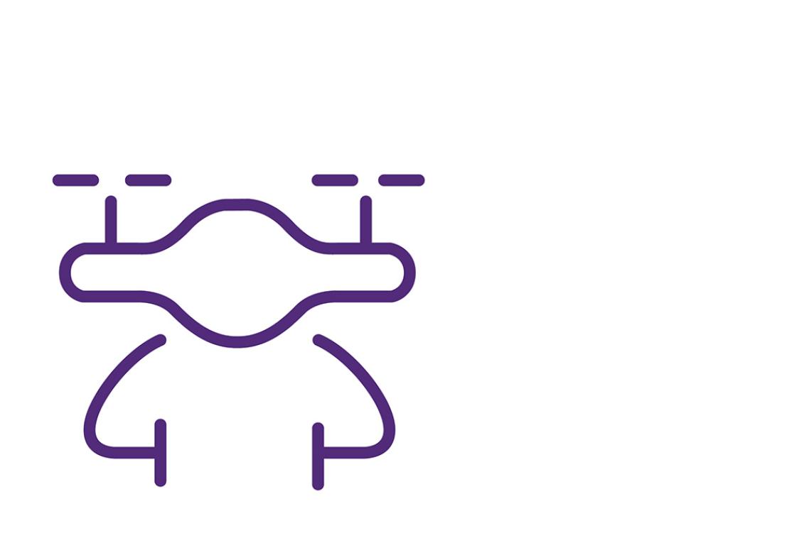 A graphic depicting a drone.